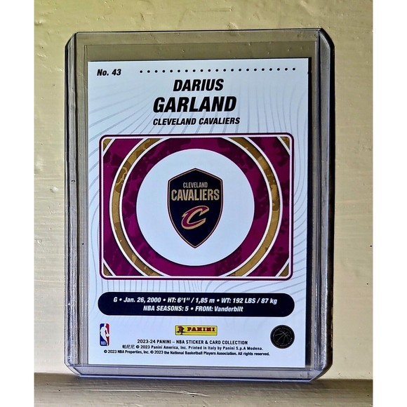 2023-24 Darius Garland Panini NBA #43 Silver Foil Card Cleveland Cavaliers - Picture 2 of 2